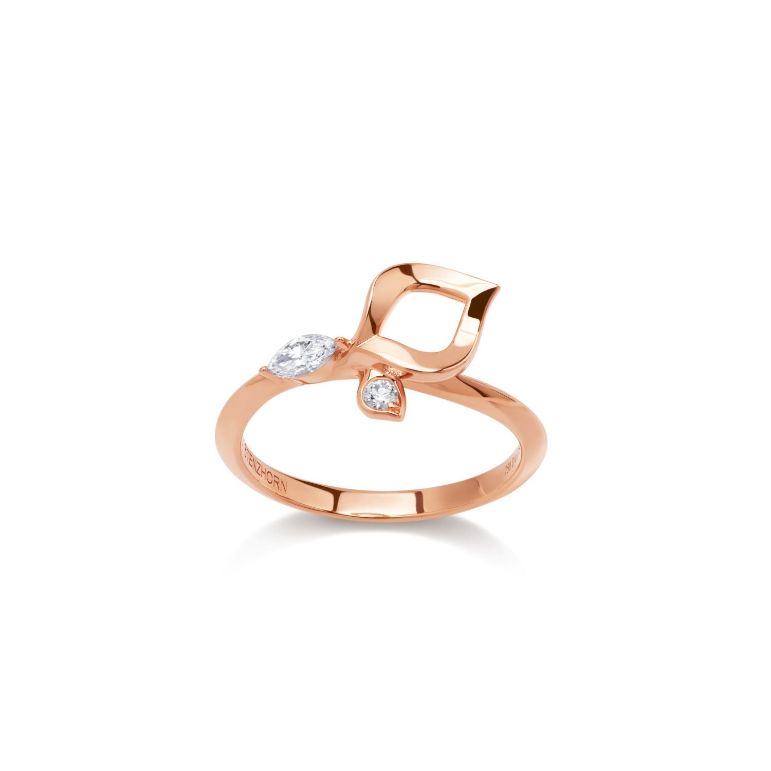 À FLEUR DE PARIS petite Rose Gold Ring