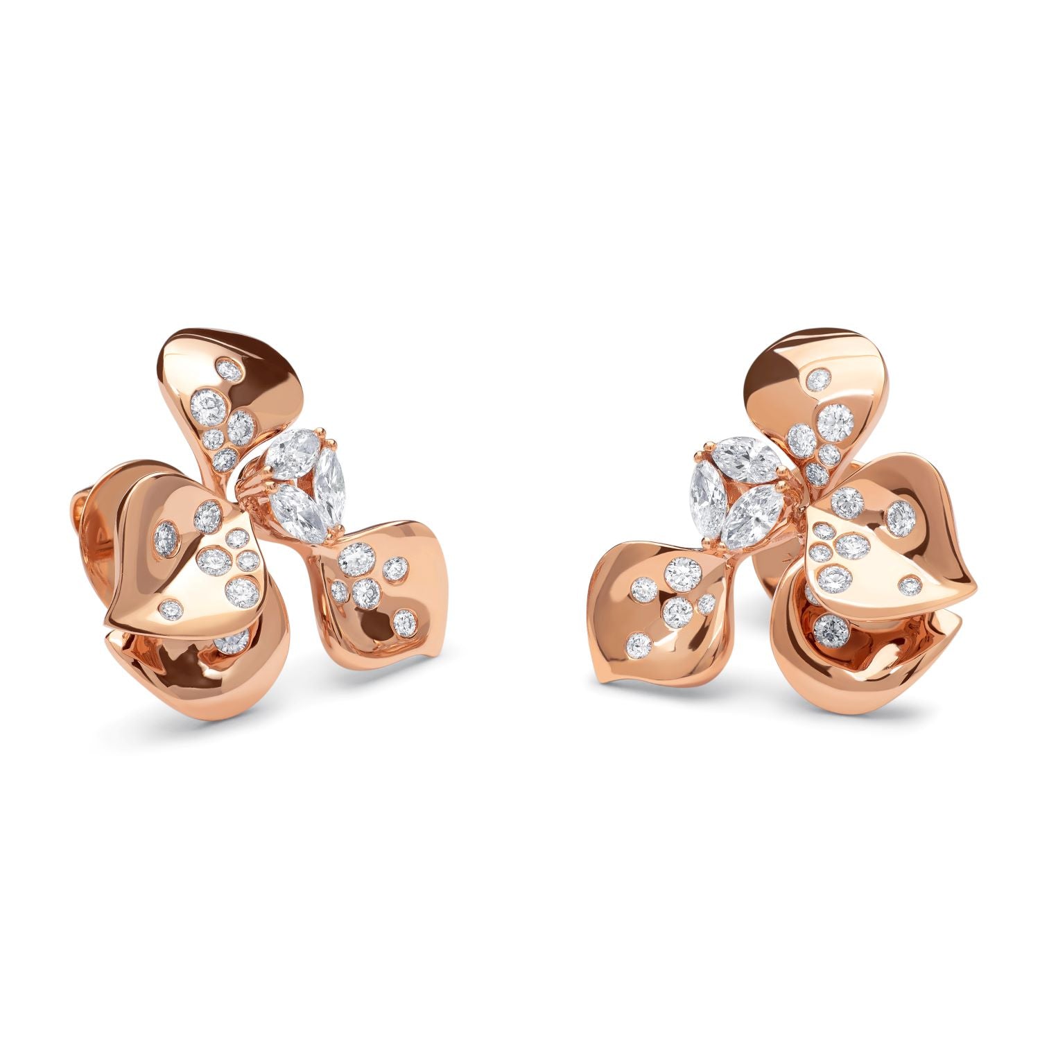 À FLEUR DE PARIS Rose Gold Earrings