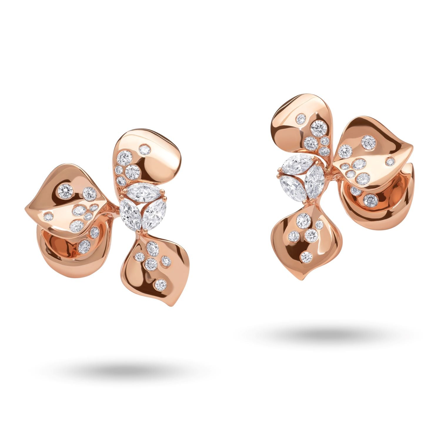 À FLEUR DE PARIS Rose Gold Earrings