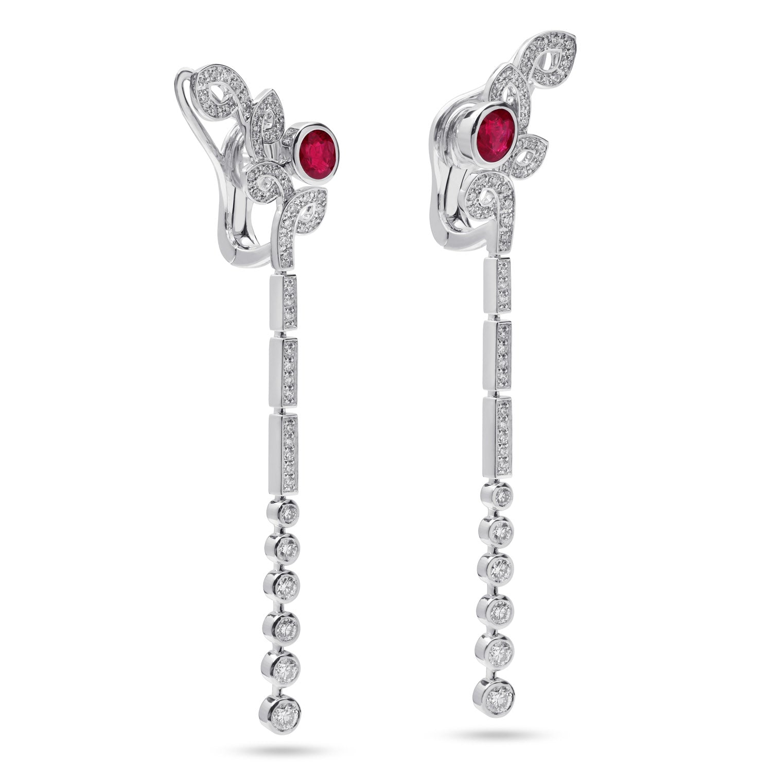 AURÉLIE long Ruby Earrings