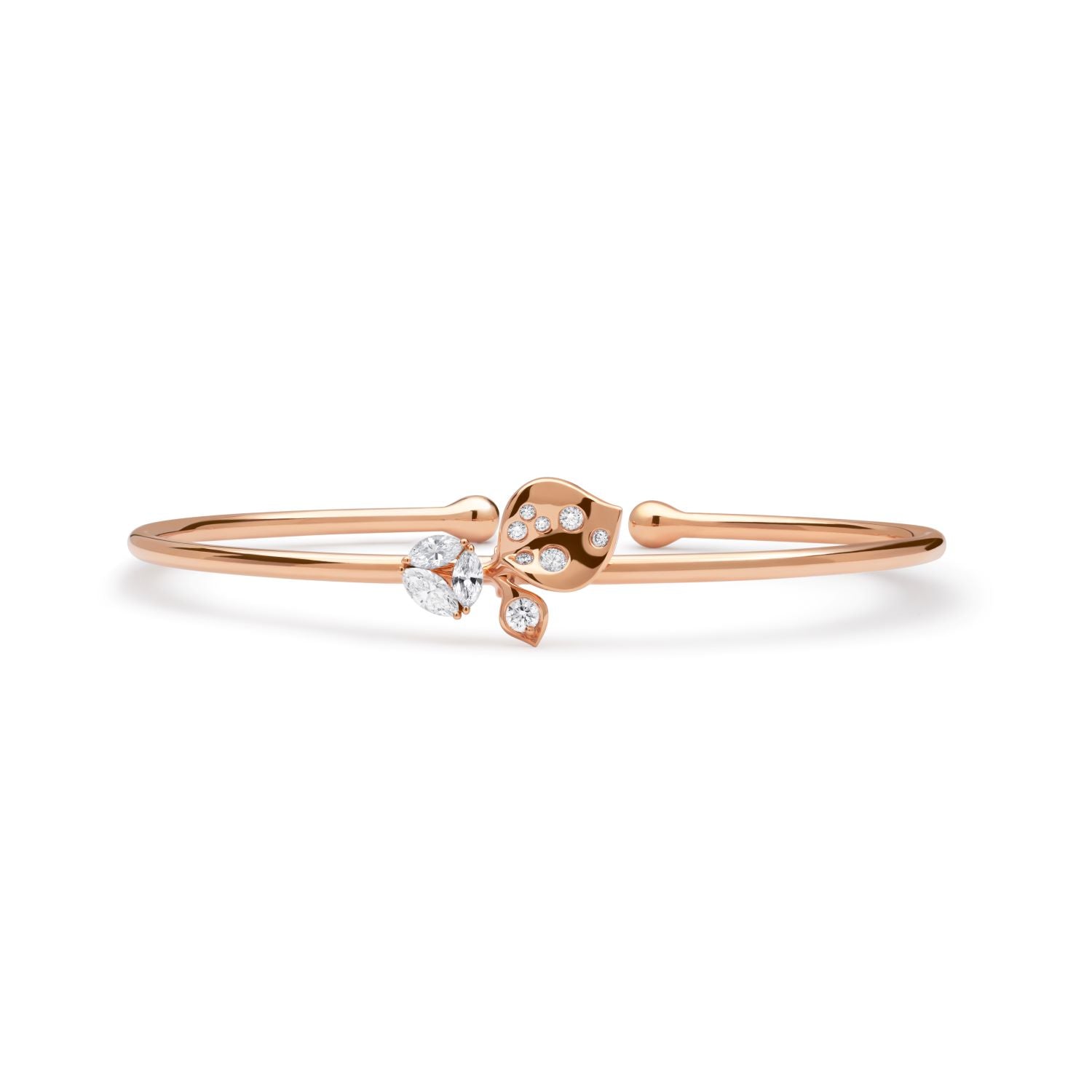 À FLEUR DE PARIS Rose Gold Bangle